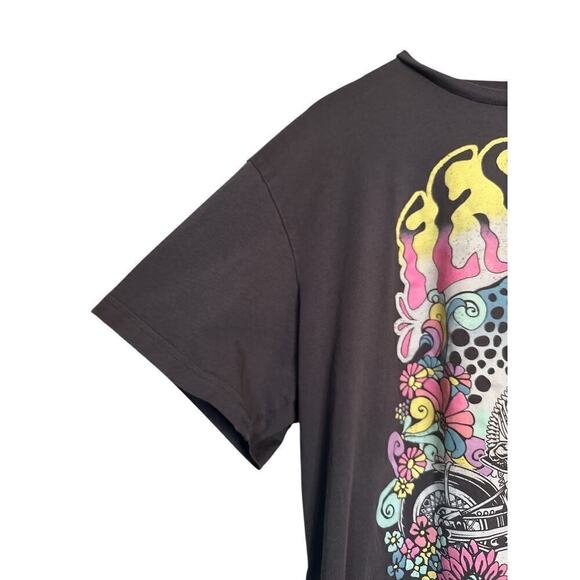 Modernlux Women's Festival Rocks Music & Soul Oversized Graphic Tee Size XL Gray - Picture 2 of 6